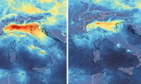 Hình ảnh vệ tinh cho thấy ô nhiễm không khí tại Italy tiêu tan khi dịch bệnh viêm phổi Vũ Hán trở nên tồi tệ hơn