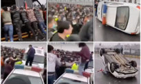 Xung đột lớn tại Hồ Bắc, Giang Tây; hàng nghìn người biểu tình, xe cảnh sát bị lật đổ