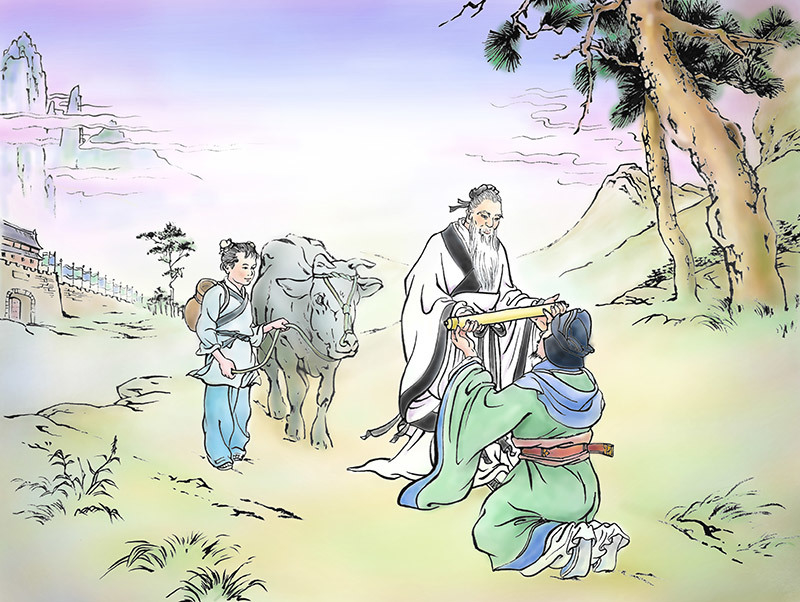 Lão Tử rời Hàm Cốc quan. (Nguồn ảnh: Trang web chính thức của Đoàn nghệ thuật Shen Yun)