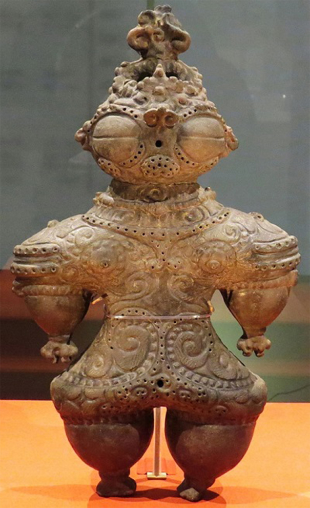Bức tượng người bằng đất sét của văn hóa Jomon