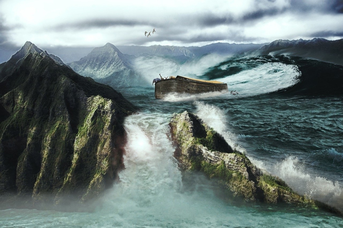 Trận đại hồng thủy và con thuyền Noah được miêu tả trong Kinh Thánh. (Pixabay)