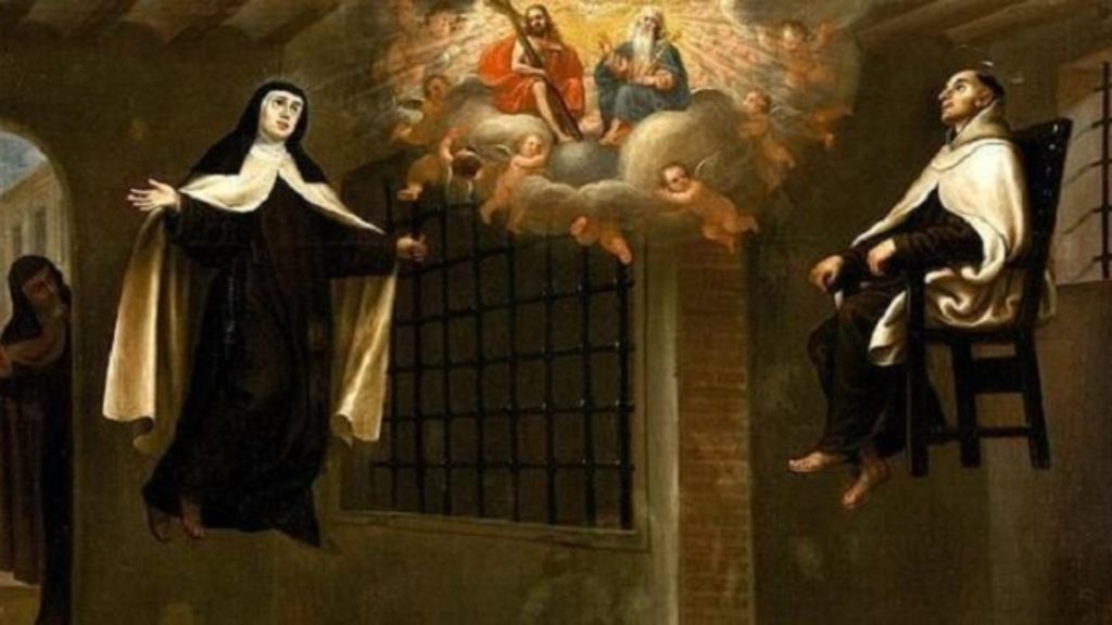 Các ghi chép về sự kiện Levitation là Saint Teresa Avila (Thánh Teresa of Avila) và Saint John Cross (Thánh John Thánh giá).  Họ cùng nhau bay lên đỉnh mái vòm của Vương cung thánh đường Thánh Peter.