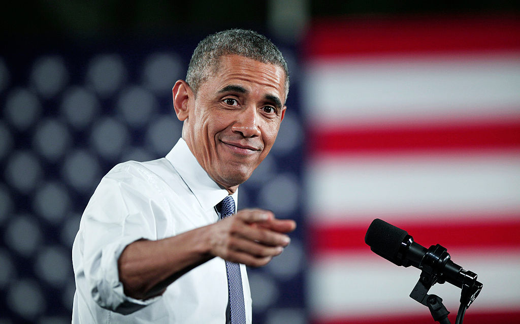 Tổng thống Hoa Kỳ Barack Obama phát biểu tại Nhà máy lắp ráp Ford Michigan ngày 7 tháng 1 năm 2015 ở Wayne, Michigan. (Ảnh: Getty Images)
