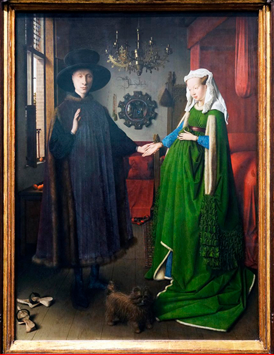 Bức chân dung Arnolfini (The Arnolfini Portrait) miêu tả thương gia người Ý Giovanni di Nicolao Arnolfini và vợ ông, Jeanne Cenami.