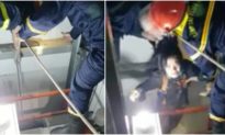 Nghẹt thở giây phút giải cứu cô gái mắc kẹt trong thang máy bị rơi ở TP. HCM