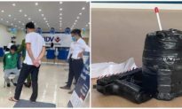 Mặc áo xe ôm công nghệ, người đàn ông cầm 'súng, mìn' xông vào cướp ngân hàng BIDV ở Hà Nội