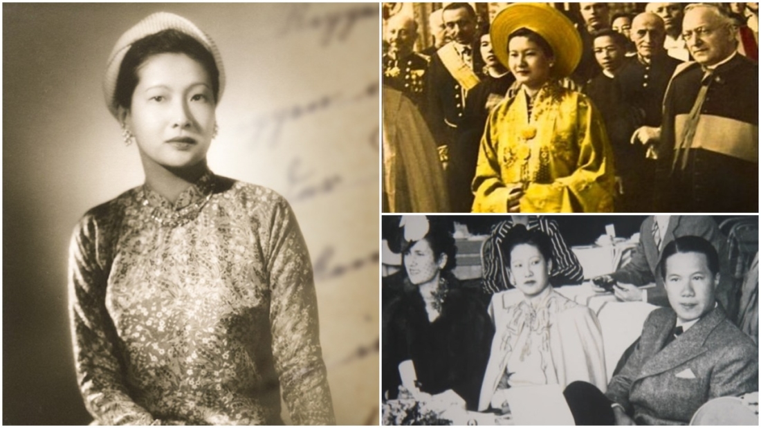 Lễ tấn phong hoàng hậu được diễn ra rất trọng thể ở điện Thái Hòa. Hoàng đế phong bà Nguyễn Hữu Thị Lan tước vị Nam Phương hoàng hậu. (Ảnh: tổng hợp)