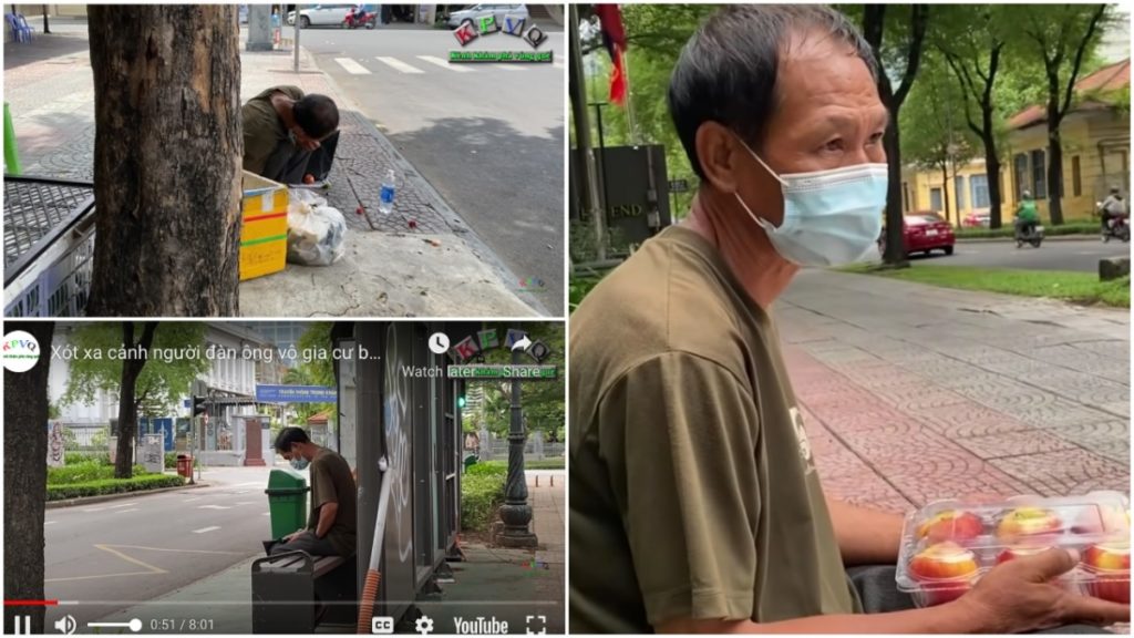 Xót xa trước cảnh người đàn ông bới rác kiếm ăn giữa dịch Covid-19 ở Sài Gòn