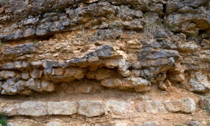 Photograph of a limestone slab: Some people believe that man-made objects discovered under limestone in the 18th century are evidence that humans appeared on earth millions of years ago and There is even a highly developed civilization. (Photo: Epoch Times in English)