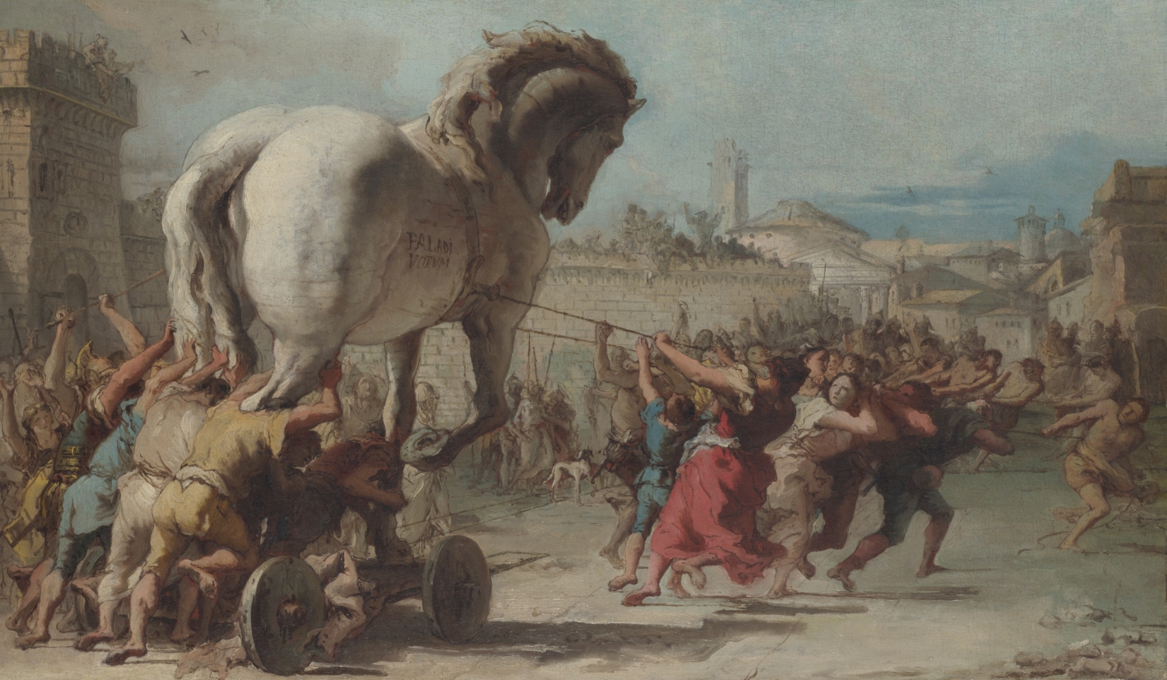 Tranh cuộc rước của ngựa Troy tái hiện cảnh tượng huyền thoại của cuộc chiến Tranh Troy với tình tiết đầy kịch tính. Với sự thể hiện chân thực và sống động, bức tranh này sẽ khiến bạn cảm thấy thích thú và muốn khám phá thêm về nét đẹp của tranh vẽ.