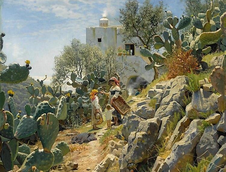 Bức tranh ‘Buổi trưa trên một đồn điền xương rồng ở đảo Capri'