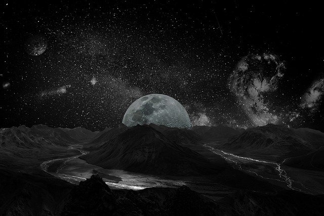 Tại hầu hết các khu vực trên mặt trăng, rất khó có thể nhìn thấy các ngôi sao bên ngoài Hệ Mặt trời (Nguồn ảnh: pixabay)