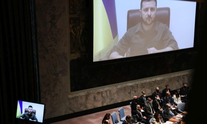 Tổng thống Zelensky đề nghị loại Nga khỏi Hội đồng Bảo an Liên Hợp Quốc
