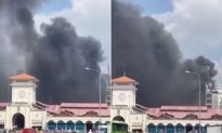 TP.HCM: Cháy lớn gần chợ Bến Thành