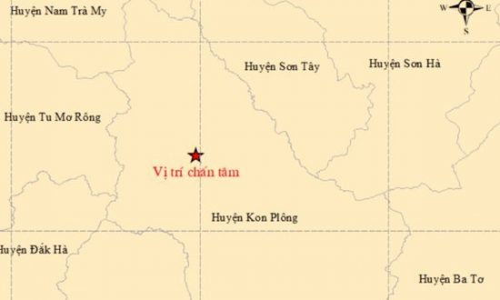 Bốn trận động đất liên tiếp xảy ra ở Kon Tum