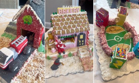 Cuộc thi làm nhà bánh gừng Giáng sinh ngộ nghĩnh của một gia đình hạnh phúc