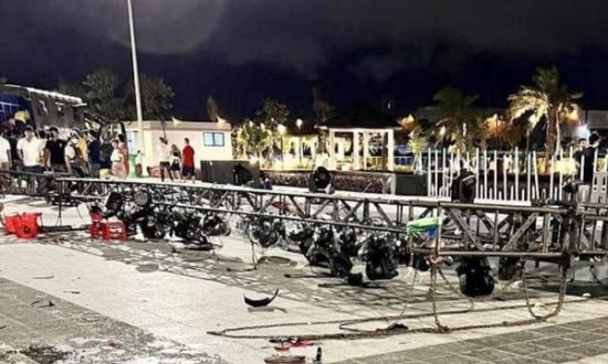 Nguyên nhân sập dàn đèn sân khấu nhạc nước tại Bình Dương