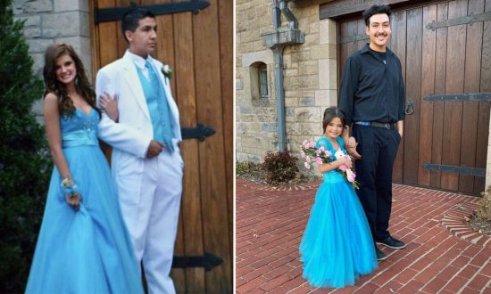 Người mẹ chỉnh sửa chiếc váy dạ hội của mình cho con gái 5 tuổi mặc trong điệu nhảy cha-con gái, hãy xem cô bé trông như thế nào