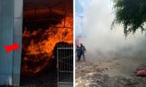 Gia Lai: Kho nông sản bốc cháy giữa trưa, khói đen nghi ngút
