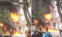 Cháy lớn tại cửa hàng bán nệm ở thành phố Quy Nhơn, 6 người kịp tháo chạy