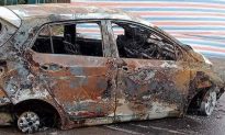 Thái Bình: Cháy ô tô, phát hiện một thi thể bị thiêu rụi