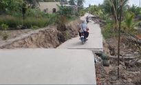 Cà Mau: Sụt lún và sạt lở đất nghiêm trọng