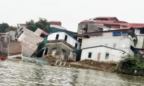 Bắc Ninh: Nhiều ngôi nhà bị sụt lún nghiêm trọng tại bờ sông Cầu