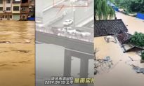 Video: Lũ hiếm gặp ở Quảng Đông, nước ngập nóc ô tô, tháp truyền hình bị sét đánh 6 lần trong 1 giờ
