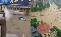 Trung Quốc: Quảng Tây mưa ngập ngang ngực, người dân phải dùng búa đập tường xả nước