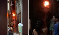 Lại cháy nhà trong ngõ nhỏ ở Hà Nội
