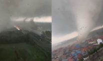 TQ: Lốc xoáy hiếm gặp ở Sơn Đông làm tốc mái nhà, thổi bay xe cộ, khiến 1 người chết, 79 người bị thương